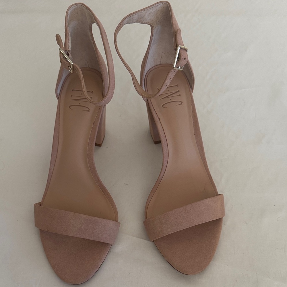 INC Women's Beige Heeled Sandals